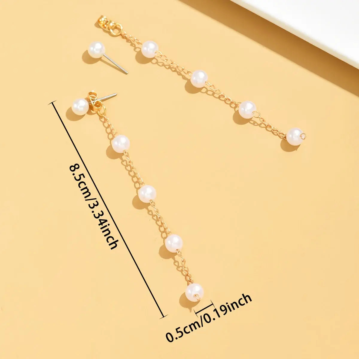 1 Pair Faux Pearl Earrings For Women Faux Pearl Tassel Drop Earrings Elegant Long Dangle Earrings Wedding Pendant Earrings all beauty