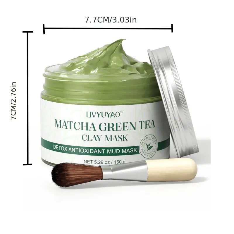 1pc Purifying Green Tea Clay Facial Mask With Volcanic Mud - Deep Washing Face Skin 5.29oz all beauty