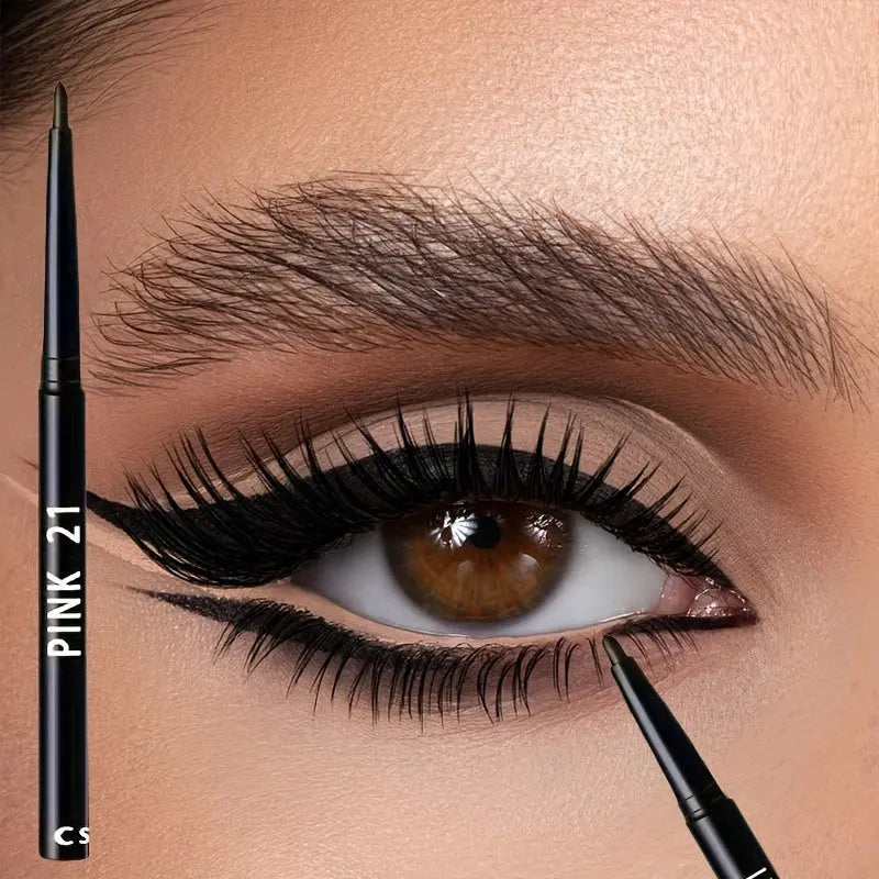 3pcs Black Eyeliner Pencils - Waterproof, Sweatproof & Smudge-Proof with Easy Twist Application for Flawless Eye Makeup all beauty