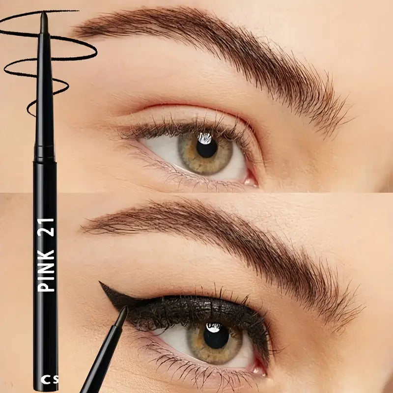 3pcs Black Eyeliner Pencils - Waterproof, Sweatproof & Smudge-Proof with Easy Twist Application for Flawless Eye Makeup all beauty