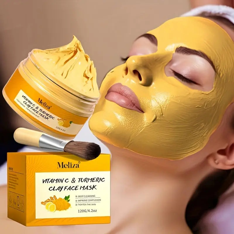 All beauty introduces you 120g turmeric Vitamin C Cleansing Mask Turmeric Mud Mask Deep Cleansing Mask Vitamin C Mask New Year's Valentine's Day gift all beauty