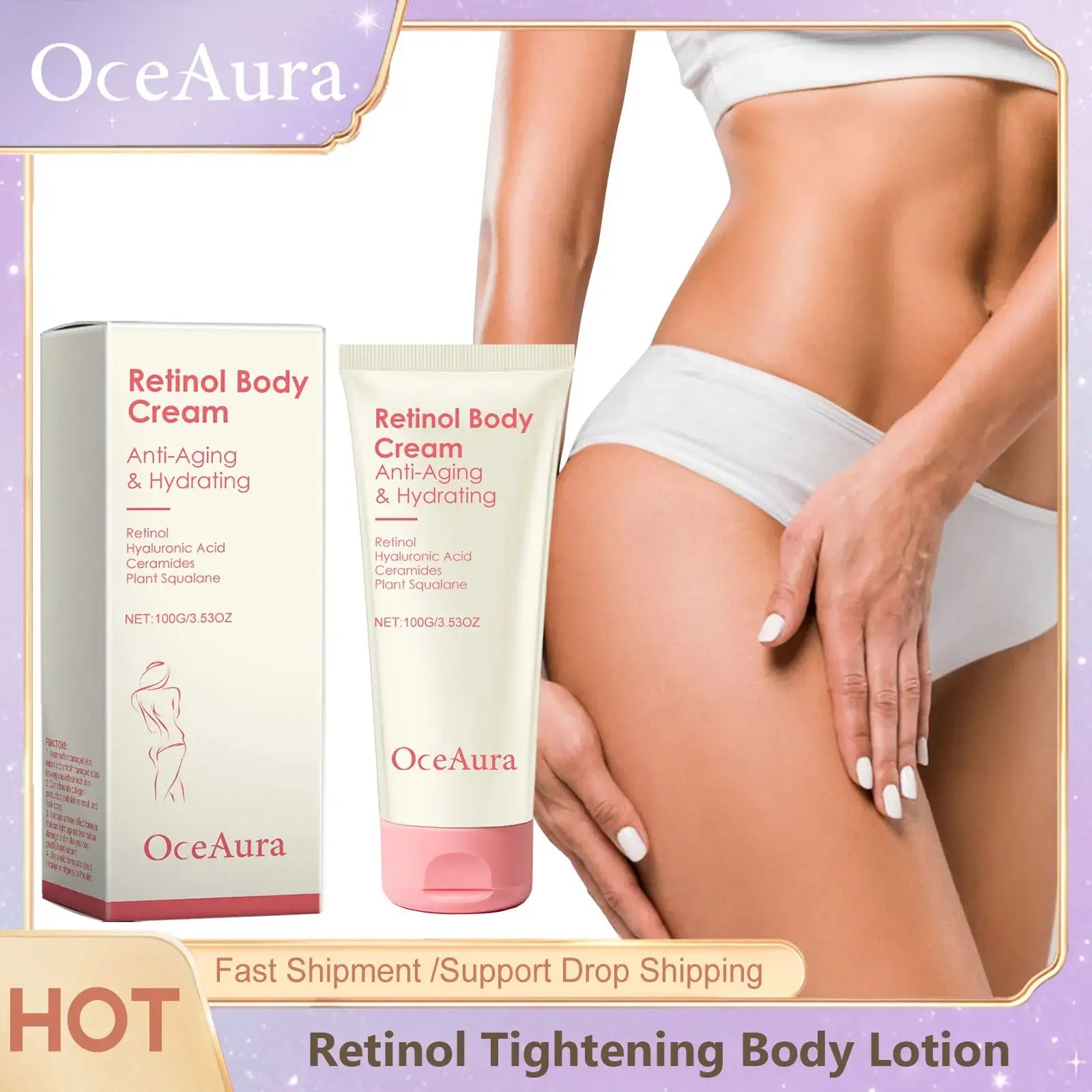 Retinol Tightening Body Lotion Anti-Wrinkle Repair Improve Sagging Skin Remove Cellulite Nourish Lift Firming Moisturizing Cream all beauty