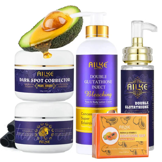 all beauty AILKE Bleaching Skin Care, With Double Glutathione, Lightening, Moisturizing, Remove Dark Spots, Melanin, Skin Glowing Face Care all beauty