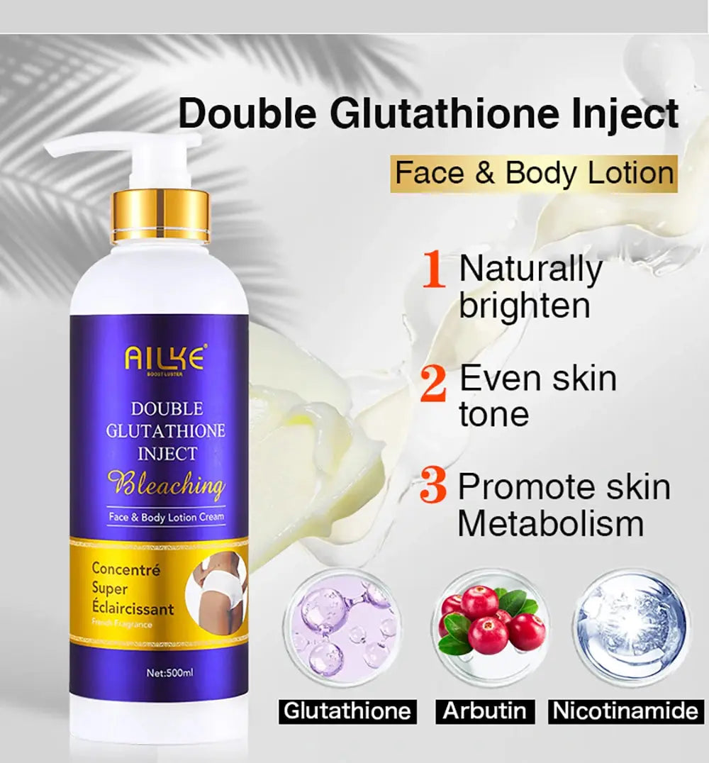 all beauty AILKE Bleaching Skin Care, With Double Glutathione, Lightening, Moisturizing, Remove Dark Spots, Melanin, Skin Glowing Face Care all beauty