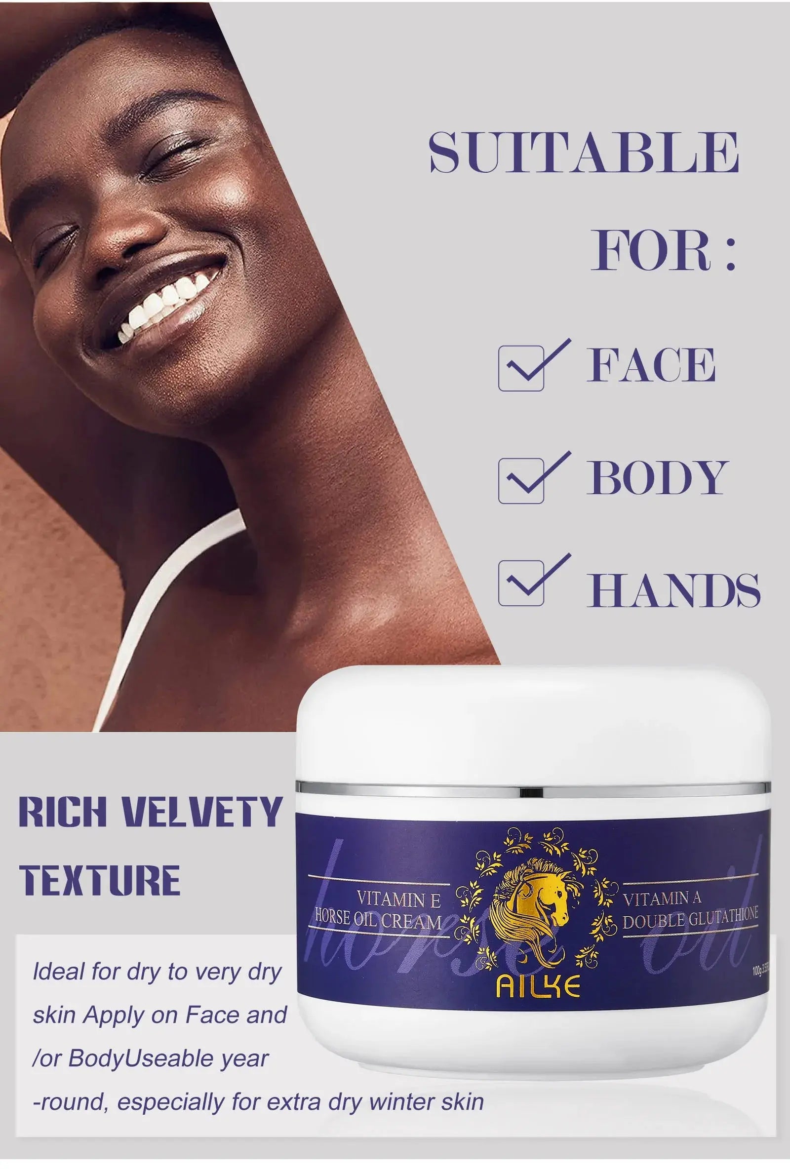 all beauty AILKE Bleaching Skin Care, With Double Glutathione, Lightening, Moisturizing, Remove Dark Spots, Melanin, Skin Glowing Face Care all beauty