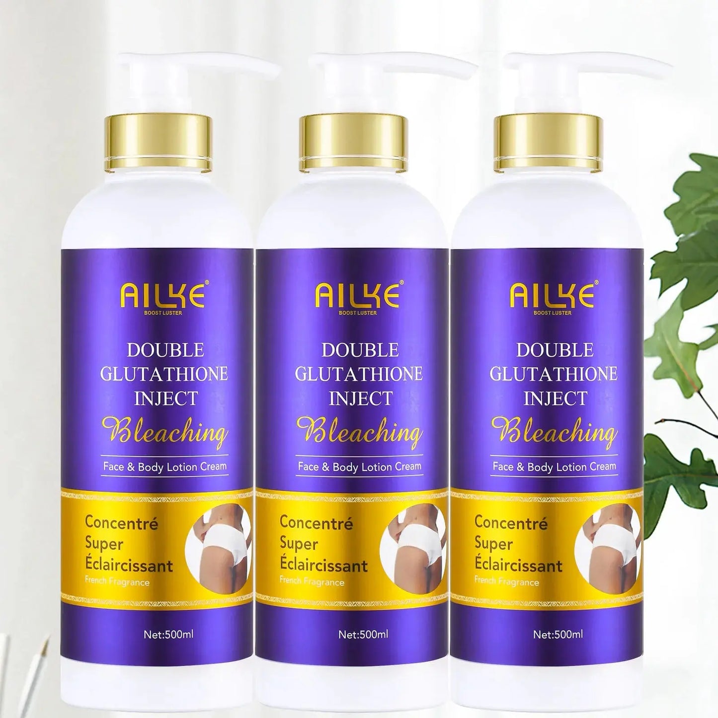 all beauty AILKE Bleaching Skin Care, With Double Glutathione, Lightening, Moisturizing, Remove Dark Spots, Melanin, Skin Glowing Face Care all beauty