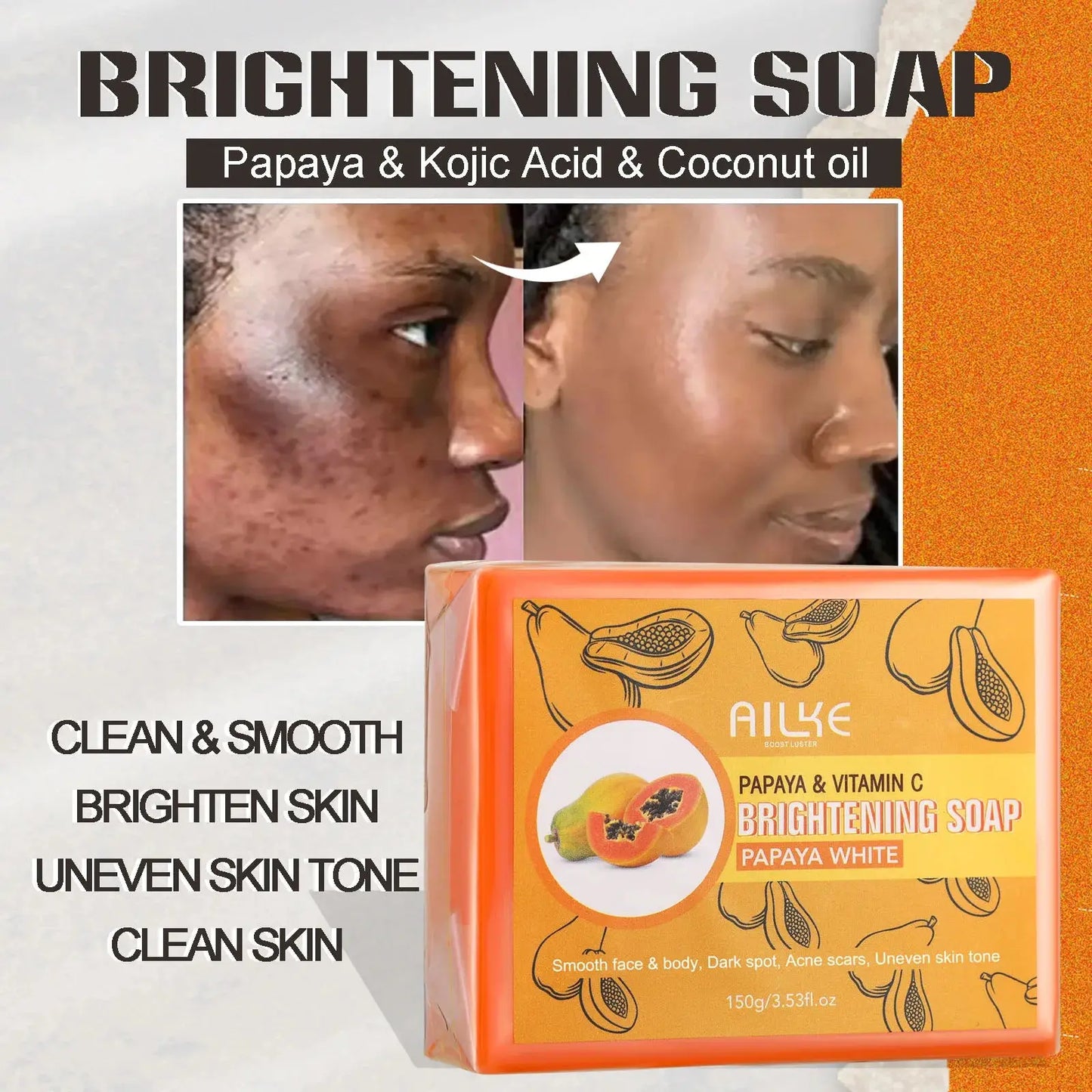 all beauty AILKE Bleaching Skin Care, With Double Glutathione, Lightening, Moisturizing, Remove Dark Spots, Melanin, Skin Glowing Face Care all beauty